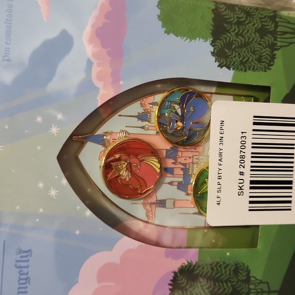 Sleeping beauty fairy godmother loungefly backpack and pin nwt - Picture 2 of 5